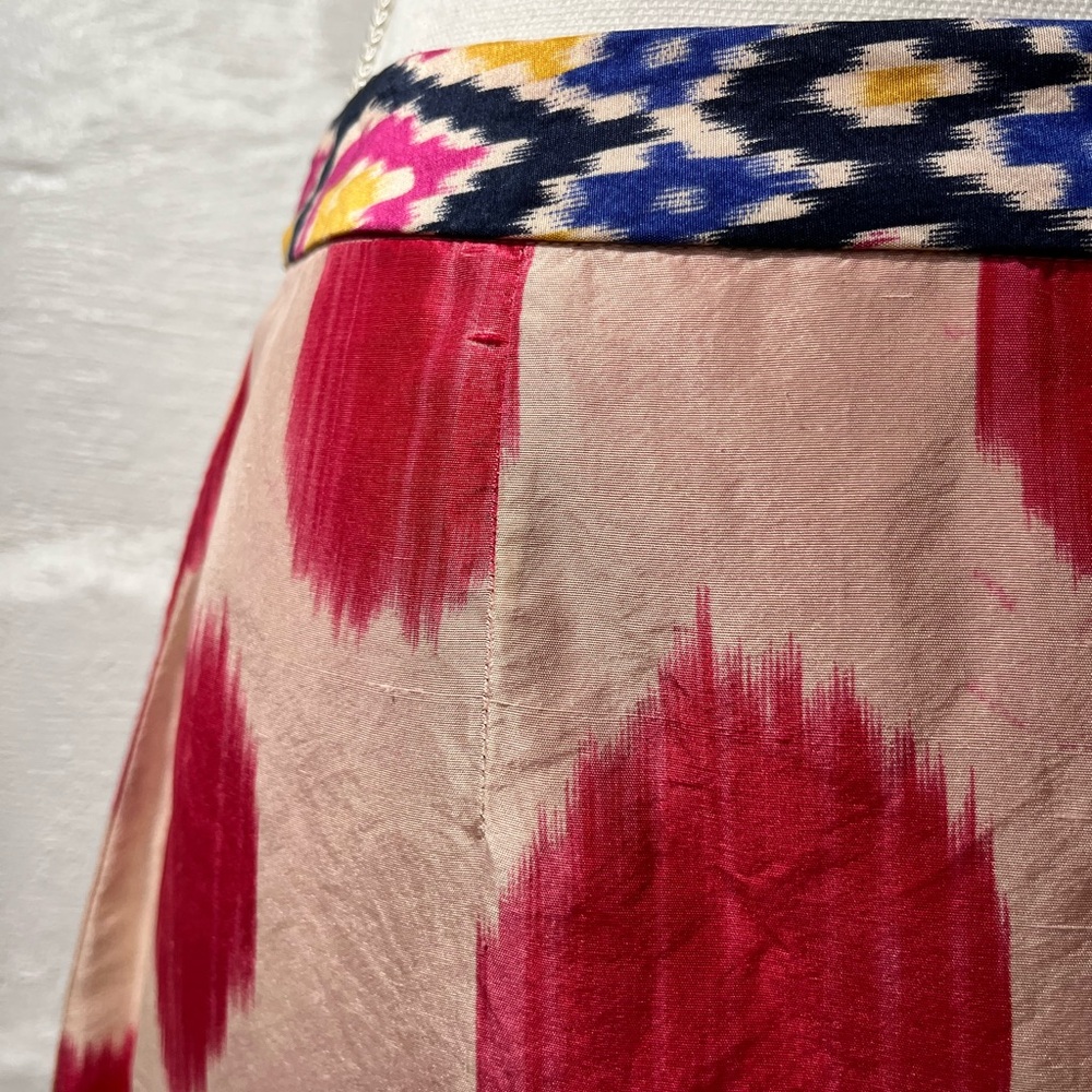 MAUVE WATERCOLOR PENCIL SILK SKIRT - Picture 8 of 16